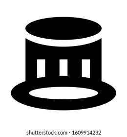 top hat icon isolated sign symbol vector illustration - high quality black style vector icons
