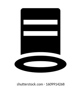 top hat icon isolated sign symbol vector illustration - high quality black style vector icons
