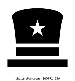 top hat icon isolated sign symbol vector illustration - high quality black style vector icons
