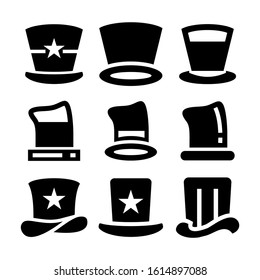 top hat icon isolated sign symbol vector illustration - Collection of high quality black style vector icons
