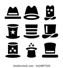 top hat icon isolated sign symbol vector illustration - Collection of high quality black style vector icons
