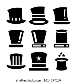 top hat icon isolated sign symbol vector illustration - Collection of high quality black style vector icons
