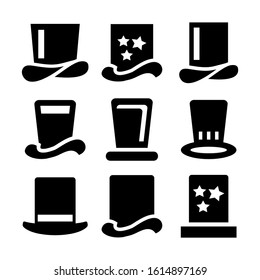top hat icon isolated sign symbol vector illustration - Collection of high quality black style vector icons
