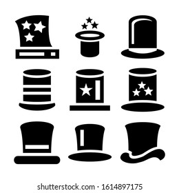 top hat icon isolated sign symbol vector illustration - Collection of high quality black style vector icons

