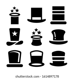 top hat icon isolated sign symbol vector illustration - Collection of high quality black style vector icons
