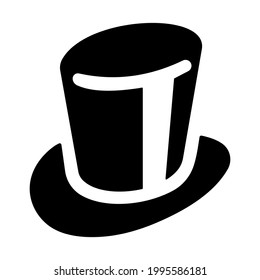 Top hat icon isolated vector illustration. High quality black style vector icon