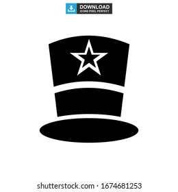 top hat icon or logo isolated sign symbol vector illustration - high quality black style vector icons
