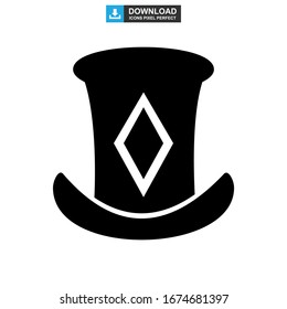 top hat icon or logo isolated sign symbol vector illustration - high quality black style vector icons
