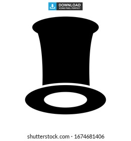 top hat icon or logo isolated sign symbol vector illustration - high quality black style vector icons
