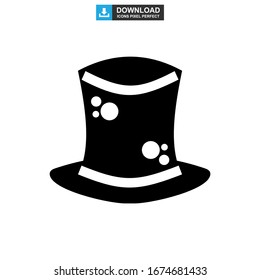 top hat icon or logo isolated sign symbol vector illustration - high quality black style vector icons
