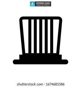 top hat icon or logo isolated sign symbol vector illustration - high quality black style vector icons
