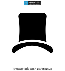 top hat icon or logo isolated sign symbol vector illustration - high quality black style vector icons
