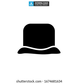 top hat icon or logo isolated sign symbol vector illustration - high quality black style vector icons
