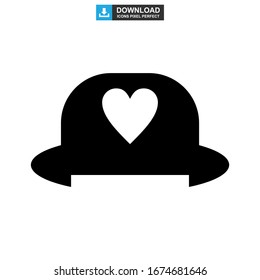 top hat icon or logo isolated sign symbol vector illustration - high quality black style vector icons
