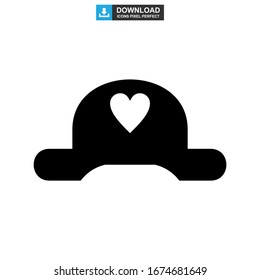top hat icon or logo isolated sign symbol vector illustration - high quality black style vector icons
