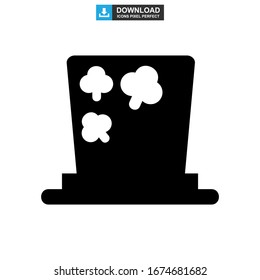 top hat icon or logo isolated sign symbol vector illustration - high quality black style vector icons
