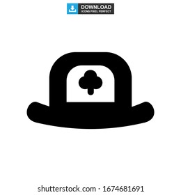 top hat icon or logo isolated sign symbol vector illustration - high quality black style vector icons
