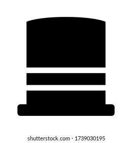 top hat icon or logo isolated sign symbol vector illustration - high quality black style vector icons

