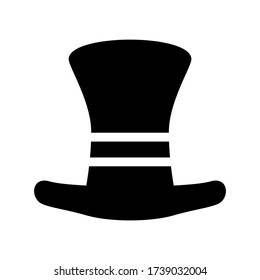 top hat icon or logo isolated sign symbol vector illustration - high quality black style vector icons
