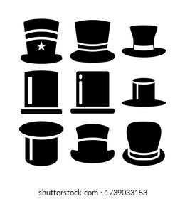 top hat icon or logo isolated sign symbol vector illustration - Collection of high quality black style vector icons
