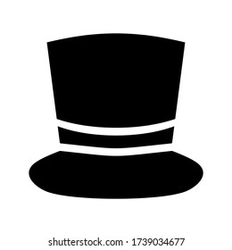 top hat icon or logo isolated sign symbol vector illustration - high quality black style vector icons

