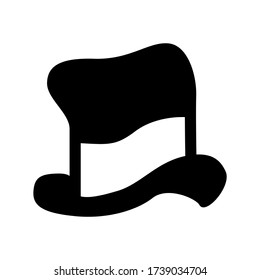 top hat icon or logo isolated sign symbol vector illustration - high quality black style vector icons
