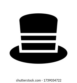 top hat icon or logo isolated sign symbol vector illustration - high quality black style vector icons
