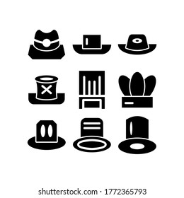 top hat icon or logo isolated sign symbol vector illustration - Collection of high quality black style vector icons
