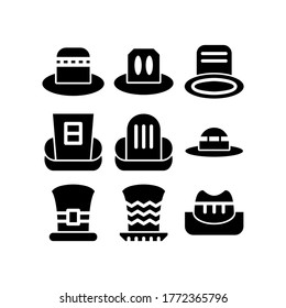 top hat icon or logo isolated sign symbol vector illustration - Collection of high quality black style vector icons
