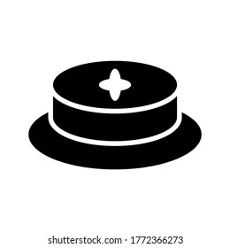 top hat icon or logo isolated sign symbol vector illustration - high quality black style vector icons
