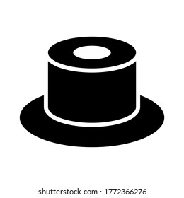 top hat icon or logo isolated sign symbol vector illustration - high quality black style vector icons
