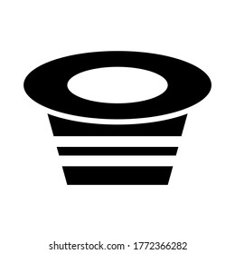 top hat icon or logo isolated sign symbol vector illustration - high quality black style vector icons
