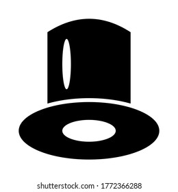 top hat icon or logo isolated sign symbol vector illustration - high quality black style vector icons
