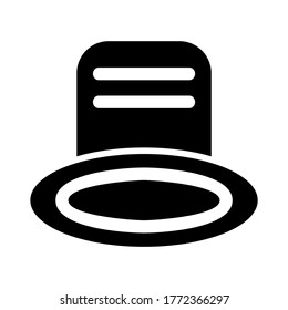 top hat icon or logo isolated sign symbol vector illustration - high quality black style vector icons
