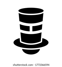 top hat icon or logo isolated sign symbol vector illustration - high quality black style vector icons
