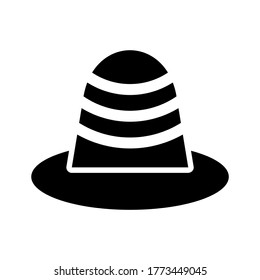 top hat icon or logo isolated sign symbol vector illustration - high quality black style vector icons
