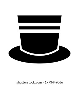 top hat icon or logo isolated sign symbol vector illustration - high quality black style vector icons
