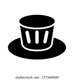 top hat icon or logo isolated sign symbol vector illustration - high quality black style vector icons
