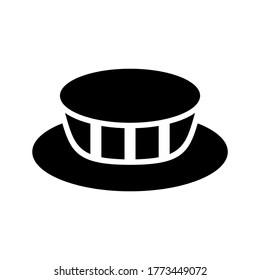 top hat icon or logo isolated sign symbol vector illustration - high quality black style vector icons
