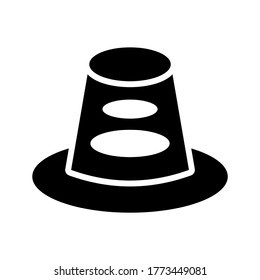 top hat icon or logo isolated sign symbol vector illustration - high quality black style vector icons
