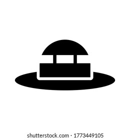 top hat icon or logo isolated sign symbol vector illustration - high quality black style vector icons
