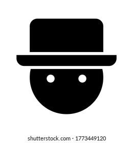 top hat icon or logo isolated sign symbol vector illustration - high quality black style vector icons
