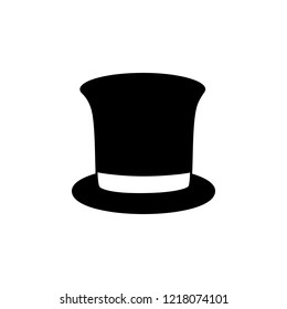 top hat icon. Simple glyph vector of party set for UI and UX, website or mobile application on white background