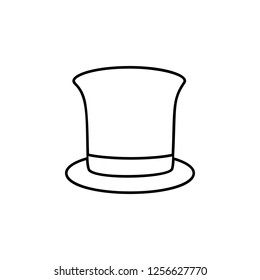 top hat icon. Simple outline vector of party set icons for UI and UX, website or mobile application