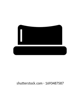 Top hat icon in solid line style. Magician hat sign. Gentleman cap symbol.