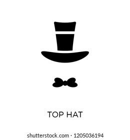 Top hat icon. Top hat symbol design from Clothes collection. Simple element vector illustration on white background.