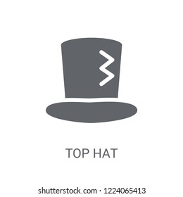 Top hat icon. Trendy Top hat logo concept on white background from Clothes collection. Suitable for use on web apps, mobile apps and print media.
