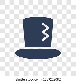 Top hat icon. Trendy Top hat logo concept on transparent background from Clothes collection
