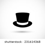Top hat icon vector