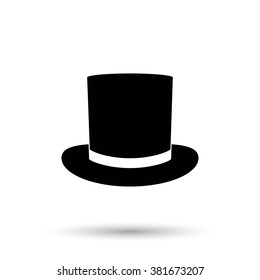 Top hat icon vector